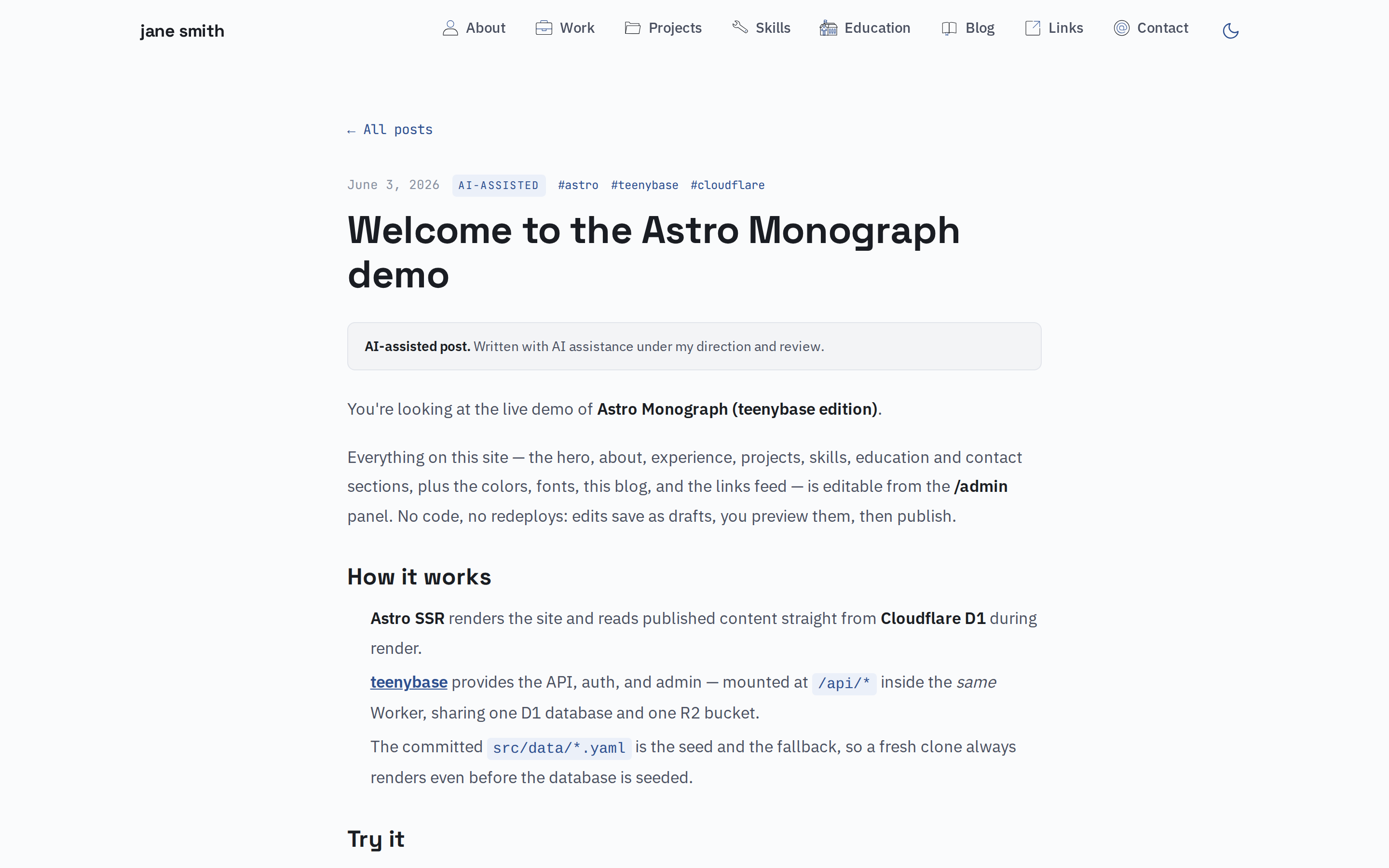 A blog post